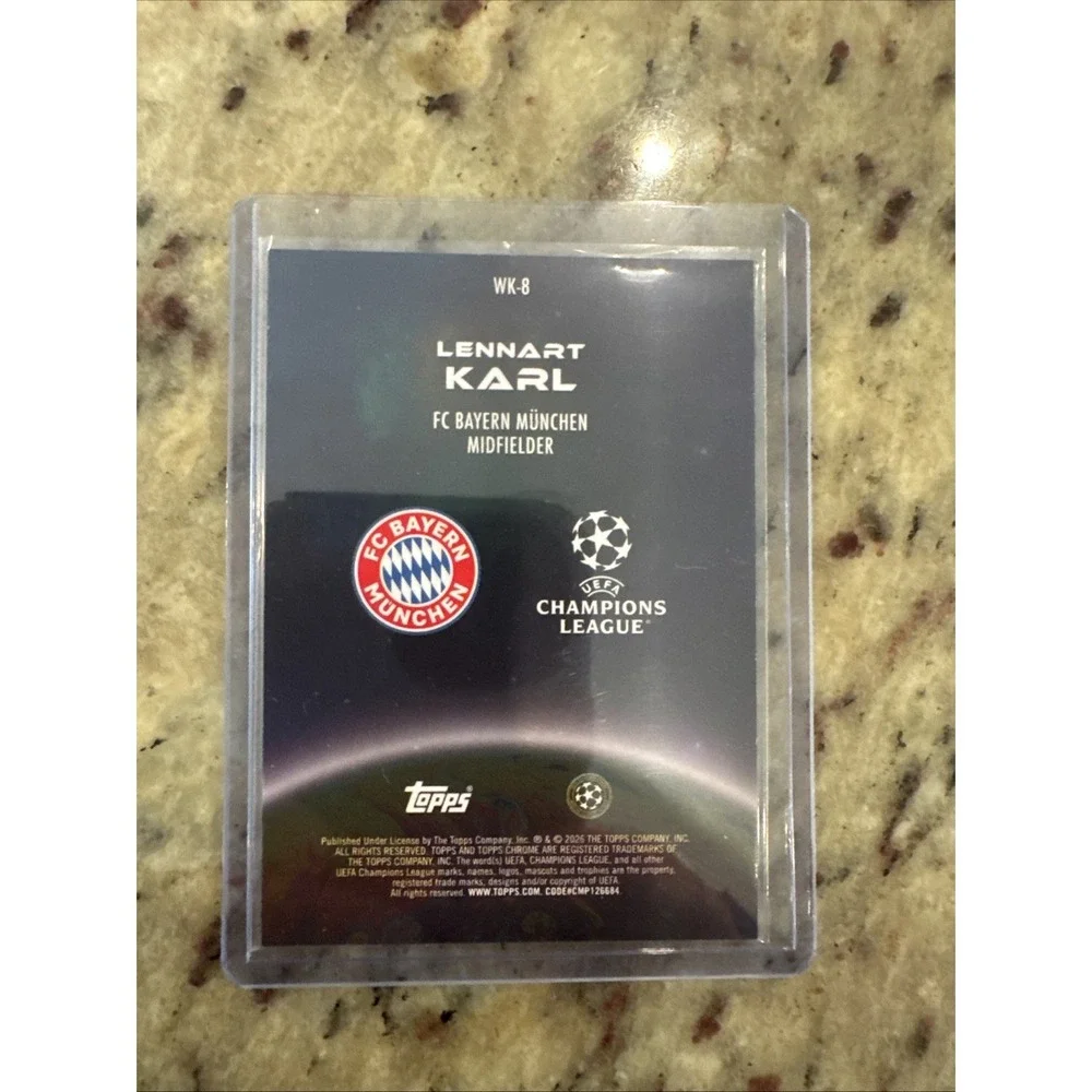 2025-26 Topps Chrome UEFA Lennart Karl Wonderkids Refractor RC Bayern Munchen